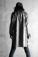 Load image into Gallery viewer, KLASICA STRIPED HERRINGBONE LINEN SHIRT / GARMENT WASHED (NAVY)
