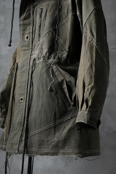 画像をギャラリービューアに読み込む, BACKLASH x LOOM exclusive RECONSTRUCTIVE HOODED JACKET / VINTAGE MILITARY CANVAS