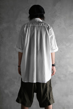 画像をギャラリービューアに読み込む, KLASICA LOOSE HALF SLEEVE SHIRT / BROAD CLOTH (GARMENT WASHED) (WHITE)