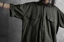 画像をギャラリービューアに読み込む, KLASICA LOOSE HALF SLEEVE SHIRT / DOUBLE VOILE CLOTH (GARMENT WASHED) (OLIVE)