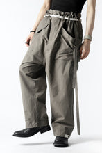 画像をギャラリービューアに読み込む, ISAMU KATAYAMA BACKLASH WIDE TAPERED PANTS / SALT SHRINKAGE TYPEWRITER CLOTH