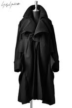 画像をギャラリービューアに読み込む, Yohji Yamamoto DOUBLE DEFORMED TRENCH COAT (BLACK)