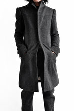 Load image into Gallery viewer, blackcrow standcollar tailorcoat (wool dark check)