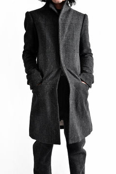 Load image into Gallery viewer, blackcrow standcollar tailorcoat (wool dark check)