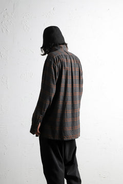 画像をギャラリービューアに読み込む, COLINA GARDENER CHECK SHIRT / SOFT FLANNEL (GREY x BROWN)