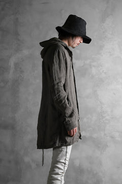 画像をギャラリービューアに読み込む, masnada SALVAGE BUCKET HAT /NEEDLED COTTON LINEN (BLACK)