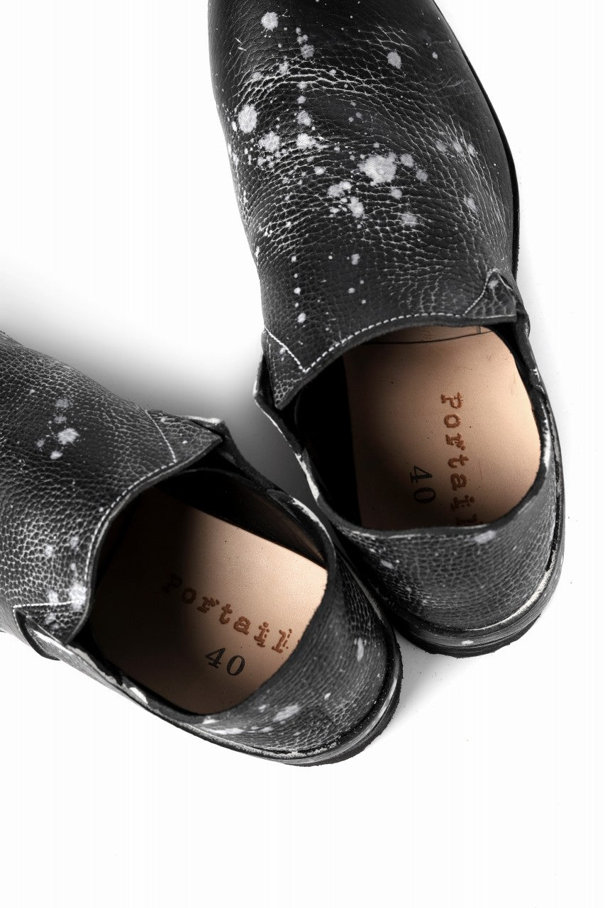 画像をギャラリービューアに読み込む, Portaille exclusive PL5 VB Slipon Shoes / Oiled Kip handpainted (BLACK)