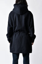 Load image into Gallery viewer, sus-sous anorak middle coat / sharkskin wool (DEEP NAVY)