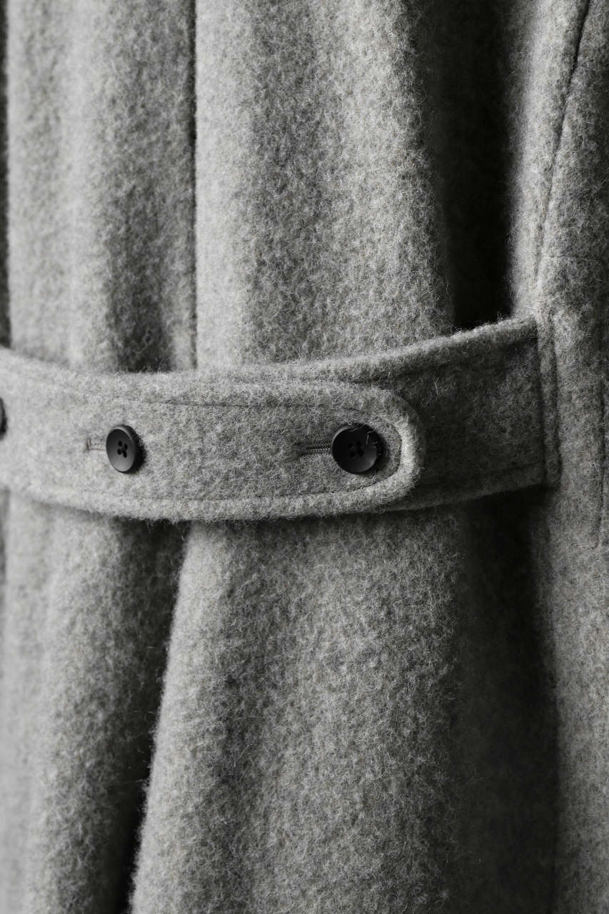 画像をギャラリービューアに読み込む, sus-sous foot guards great coat / W100 Harris melton raised washer (TOP GREY BEIGE)