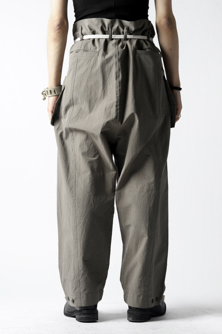 画像をギャラリービューアに読み込む, ISAMU KATAYAMA BACKLASH WIDE TAPERED PANTS / SALT SHRINKAGE TYPEWRITER CLOTH