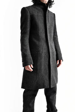 Load image into Gallery viewer, blackcrow standcollar tailorcoat (wool dark check)