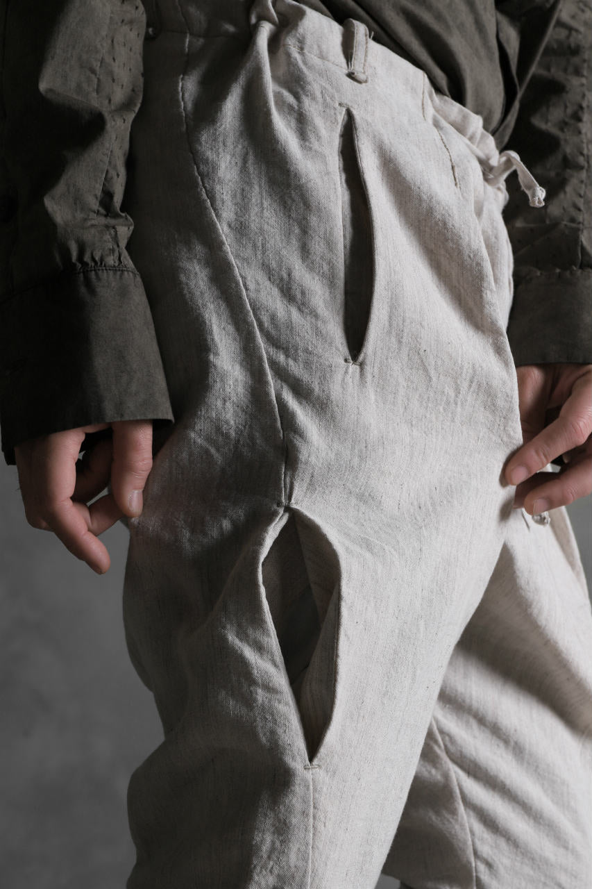 画像をギャラリービューアに読み込む, masnada PANTA BAGGY VAN 6POCKETS / CRUMPLED LINEN COTTON (CHALK)