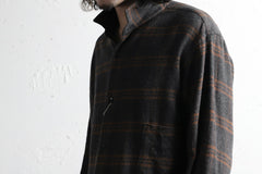 画像をギャラリービューアに読み込む, COLINA GARDENER CHECK SHIRT / SOFT FLANNEL (GREY x BROWN)