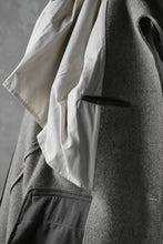 画像をギャラリービューアに読み込む, sus-sous foot guards great coat / W100 Harris melton raised washer (TOP GREY BEIGE)