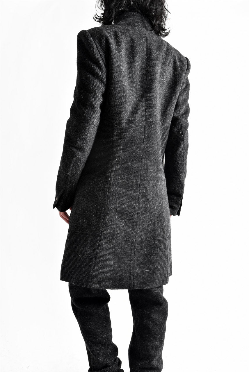 blackcrow standcollar tailorcoat (wool dark check)