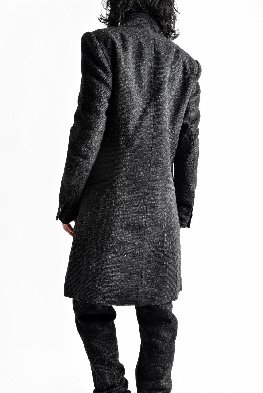 Load image into Gallery viewer, blackcrow standcollar tailorcoat (wool dark check)