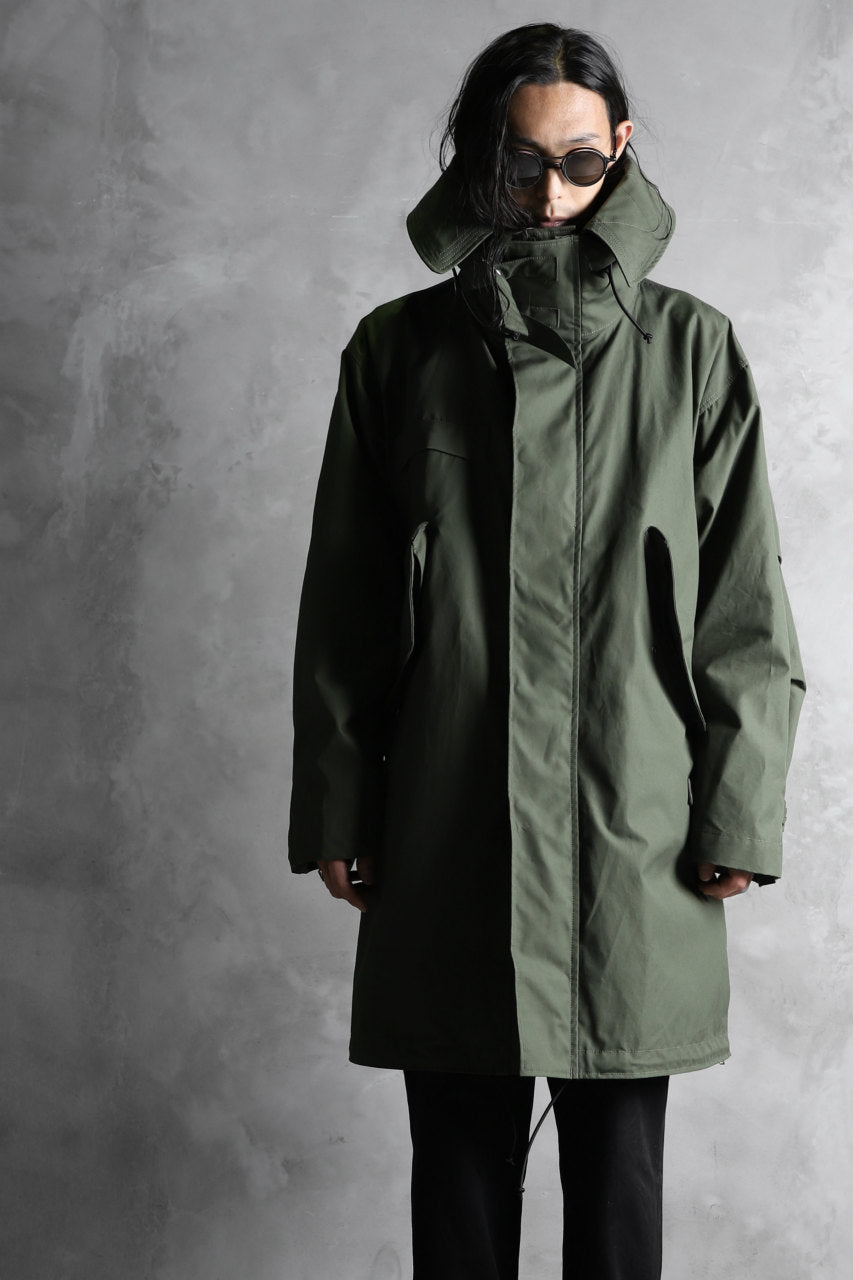 Load image into Gallery viewer, KLASICA WATER FALL MODS COAT / Ventile® UK L24 (OLIVE)