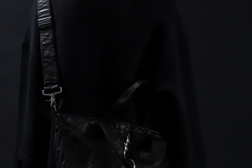 画像をギャラリービューアに読み込む, ISAMU KATAYAMA BACKLASH 2WAY ZIP BAG / ITALY SHOULDER OBJECT DYED (BLACK)