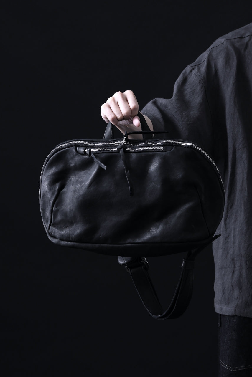 Load image into Gallery viewer, ISAMU KATAYAMA BACKLASH CROSS BODY BAG / DOUBLE-SHOULDER OBJECT DYED (BLACK)