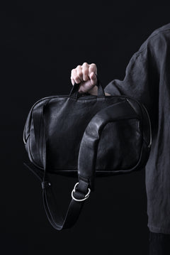 Load image into Gallery viewer, ISAMU KATAYAMA BACKLASH CROSS BODY BAG / DOUBLE-SHOULDER OBJECT DYED (BLACK)