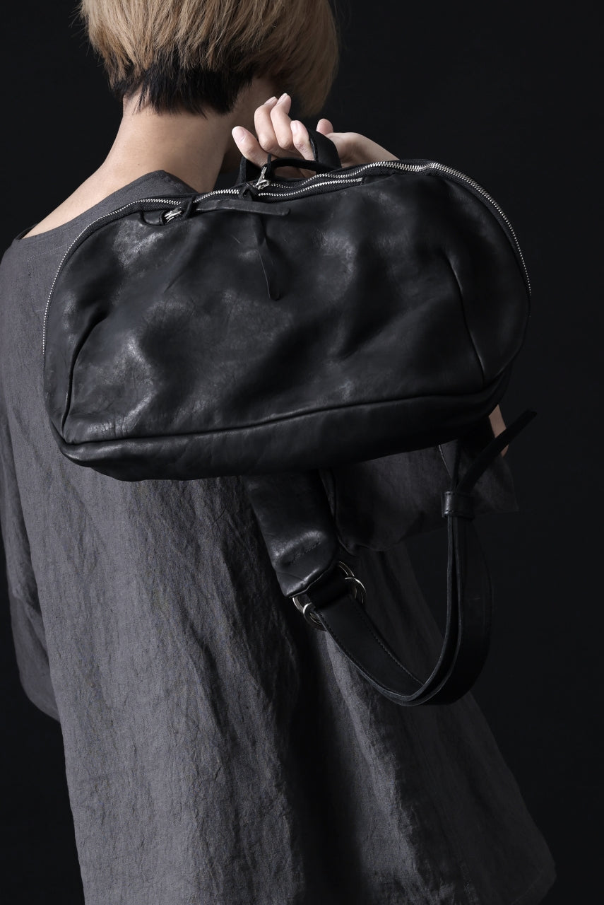 Load image into Gallery viewer, ISAMU KATAYAMA BACKLASH CROSS BODY BAG / DOUBLE-SHOULDER OBJECT DYED (BLACK)