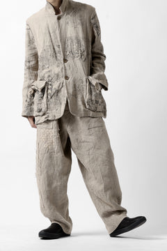 画像をギャラリービューアに読み込む, YUTA MATSUOKA wide tapered pants / safiran linen (ecru)