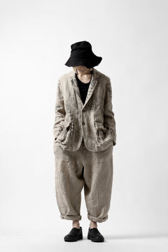 画像をギャラリービューアに読み込む, YUTA MATSUOKA 2B print jacket / safiran linen (ecru)