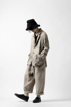 画像をギャラリービューアに読み込む, YUTA MATSUOKA wide tapered pants / safiran linen (ecru)