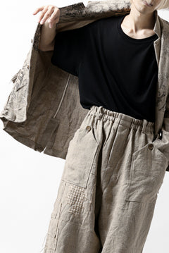 画像をギャラリービューアに読み込む, YUTA MATSUOKA 2B print jacket / safiran linen (ecru)