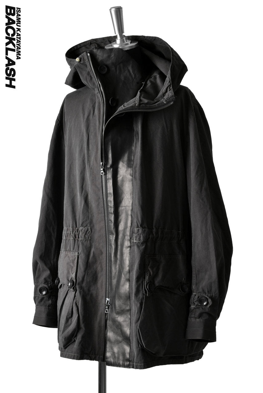 Load image into Gallery viewer, ISAMU KATAYAMA BACKLASH remake line OBJECT DYED HOODIE PARKA COAT #SWEDEN ARMY