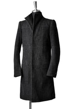 Load image into Gallery viewer, blackcrow standcollar tailorcoat (wool dark check)