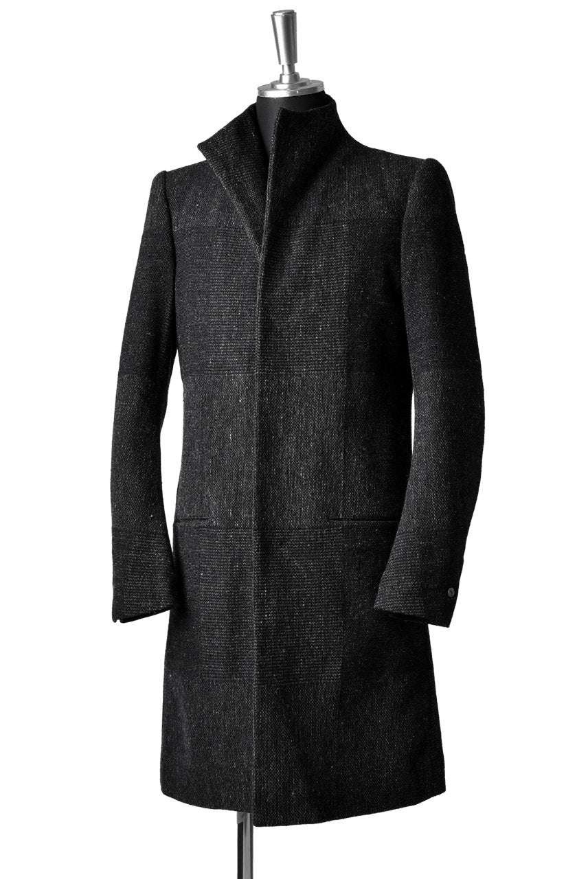 Load image into Gallery viewer, blackcrow standcollar tailorcoat (wool dark check)