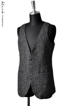 Load image into Gallery viewer, blackcrow tailor vest (wool linen fulling) (GREY)