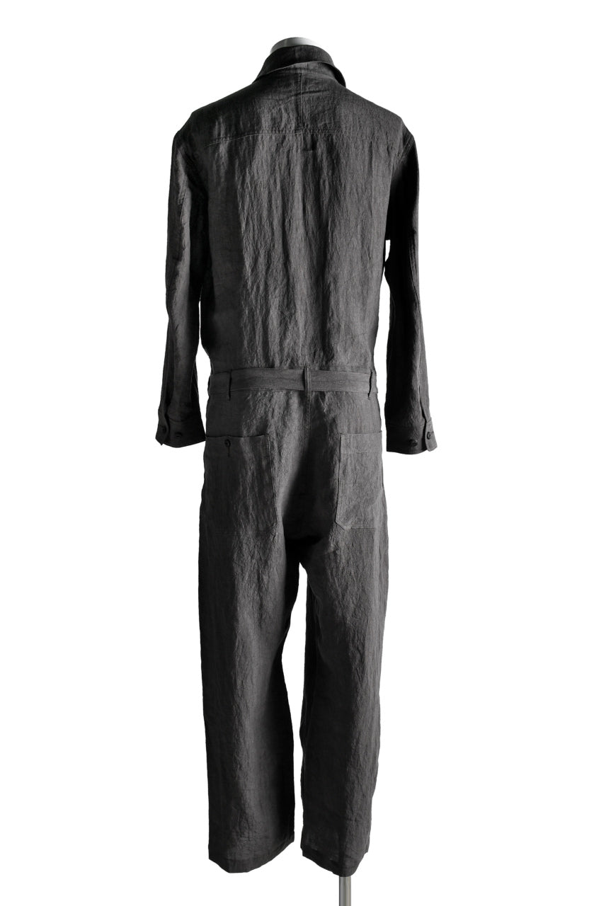 Load image into Gallery viewer, ISAMU KATAYAMA BACKLASH ROUGH LINEN JUMP-SUITS (GREY)