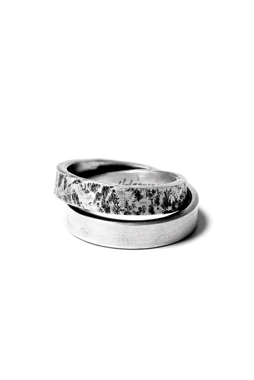 画像をギャラリービューアに読み込む, Holzpuppe Double banded Silver ring texture-1