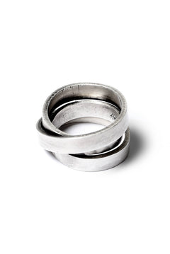 画像をギャラリービューアに読み込む, Holzpuppe Triple banded silver ring with unique texture