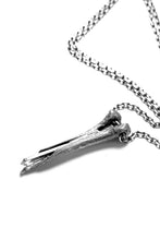 Load image into Gallery viewer, Holzpuppe exclusive Femur Bone Pendants with Green Tourmalinated Quartz