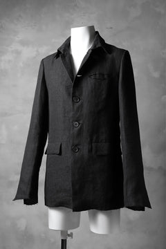 Load image into Gallery viewer, blackcrow shirt-collar 5B jacket / hemp (black)