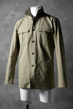 Load image into Gallery viewer, blackcrow worker shirt jacket / cotton woven (BEIGE)