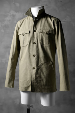 Load image into Gallery viewer, blackcrow worker shirt jacket / cotton woven (BEIGE)