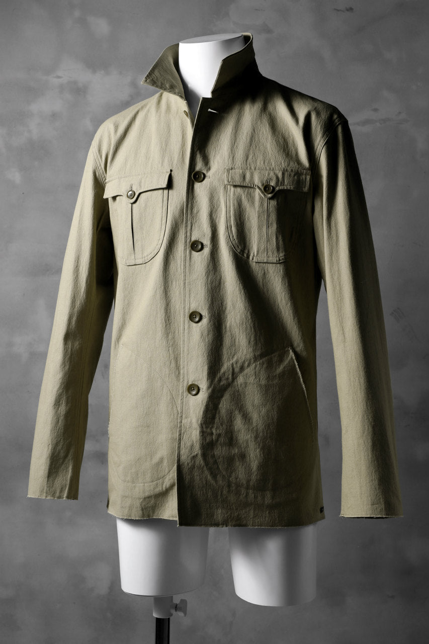 Load image into Gallery viewer, blackcrow worker shirt jacket / cotton woven (BEIGE)