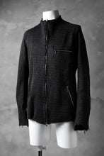 Load image into Gallery viewer, blackcrow raglan zip blouson / cotton&hemp double faces (charcoal)