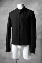 Load image into Gallery viewer, blackcrow riders zip jacket / linen&nylon woven (black)