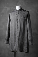 Load image into Gallery viewer, KLASICA STRIPED HERRINGBONE LINEN SHIRT / GARMENT WASHED (NAVY)