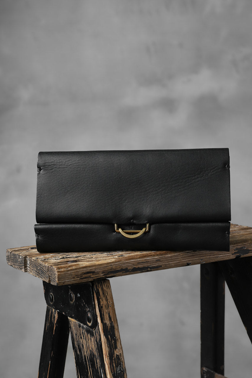 Load image into Gallery viewer, KLASICA LONG WALLET / TEMPESTI OILED COW BENDS LEATHER (BLACK)