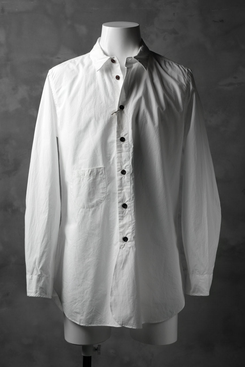 画像をギャラリービューアに読み込む, KLASICA SABRON BUTTON FRY SHIRT / TYPE-WRITER CLOTH (WHITE)