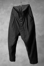 Load image into Gallery viewer, KLASICA DARK CHECK SABRON WIDE TROUSERS / WASH OUT MIX WEAVE (DARK CHECK)