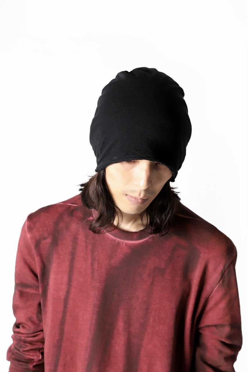 画像をギャラリービューアに読み込む, thomkromBEANY CAP / JERSEY OVERLOCKED (BLACK)