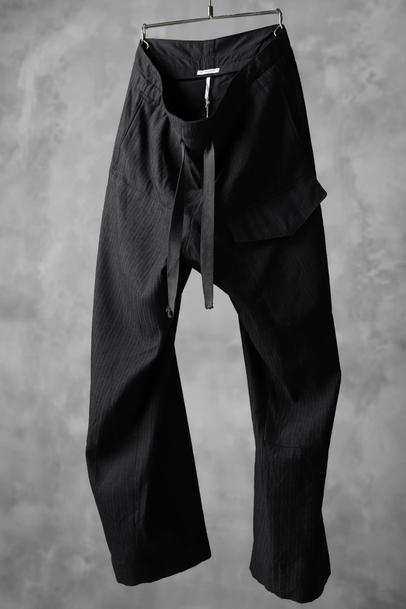 sus-sous wide trousers MK-1/ C55W45 Broken twill (CHARCOAL×STRIPE