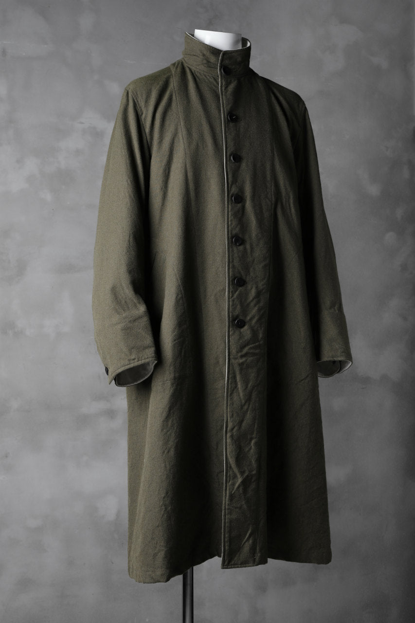 画像をギャラリービューアに読み込む, sus-sous medical coat / Vintage serge wool (KHAKI)